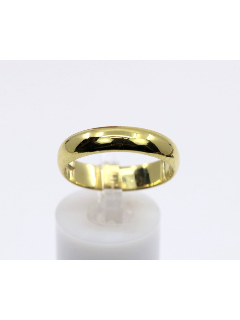 Unique 18k Karat Solid Yellow Gold Designer Polished Wedding Band Ring  Size 10